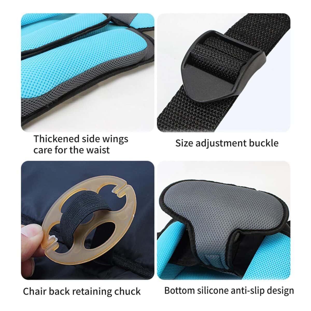 Portable Infant Safety Seat Mat – Adjustable Baby Car Seat with 5-Point Harness, Breathable Mesh Fabric, Lightweight & Washable Travel Chair for Kids (9 Months to 6 Years) - Image 10