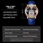 Luxury Astronomia Tourbillon Quartz Watch for Men Diamond Dial, Roman Numerals, Leather Strap | Business Wristwatch, Shock & Water Resistant - Image 5