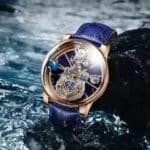 Luxury Astronomia Tourbillon Quartz Watch for Men Diamond Dial, Roman Numerals, Leather Strap | Business Wristwatch, Shock & Water Resistant - Image 2