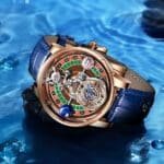 Celestial Roulette Quartz Watch for Men – Curved Globe Dial, Roman Numerals, Leather Strap | Waterproof Antique Style Timepiece - Image 6