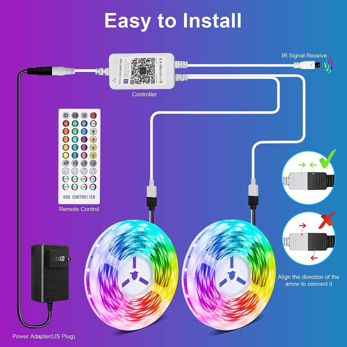 RGB Music Bluetooth Intelligent Low-voltage LED Light Strip - Image 4