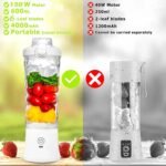 Portable Blender 600ML Electric Juicer Fruit Mixers 4000mAh USB Rechargeable Smoothie Mini Blender Personal Juicer Colorf - Image 6
