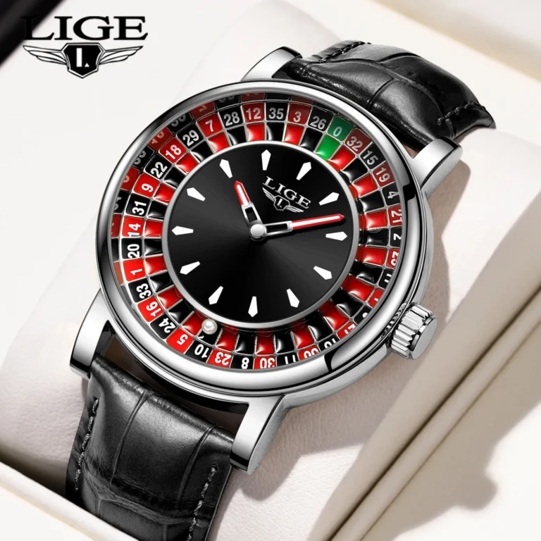 LIGE Luxury Mens Quartz Watch