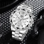 New Hot Watches Fashion Men Stainless Steel Watch Luxury Calendar Quartz Wristwatch Business Watches Man Clock Relogio Masculino - Image 8