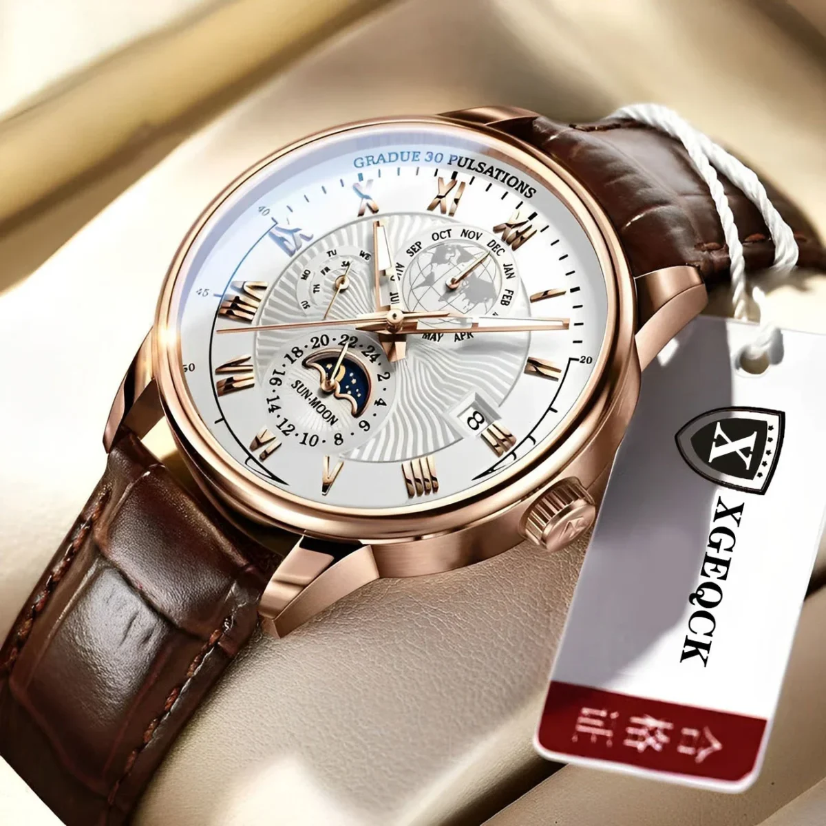 2024 Men Watch Fashion Top Luxury Sport Men's Wristwatch Waterproof Luminous Leather Date Quartz Watches Man clock - Image 3