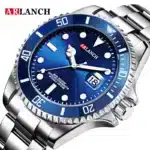 Business Stainless Steel Watch 40mm Classic Red Blue Circle Diving Series Magnifying Glass Calendar Quartz Watches montre homme - Image 9
