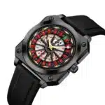 Creative Men Watch Fashion Roulette Original Quartz Movement Silicone Red Black Sports Square Rotating Night Light Watch for Men - Image 8