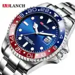 Business Stainless Steel Watch 40mm Classic Red Blue Circle Diving Series Magnifying Glass Calendar Quartz Watches montre homme - Image 11