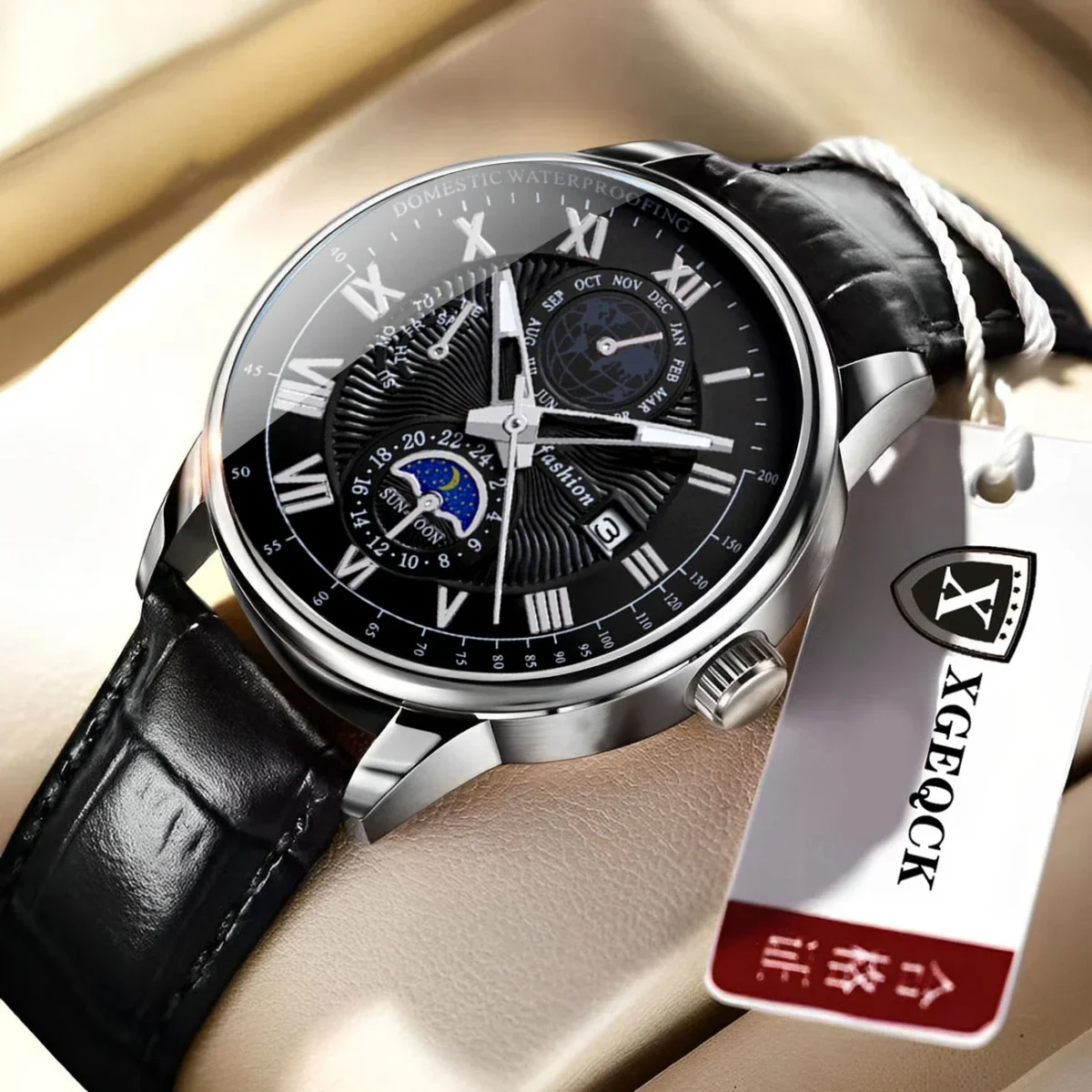 2024 Men Watch Fashion Top Luxury Sport Men's Wristwatch Waterproof Luminous Leather Date Quartz Watches Man clock - Image 9