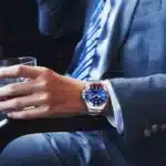 Business Stainless Steel Watch 40mm Classic Red Blue Circle Diving Series Magnifying Glass Calendar Quartz Watches montre homme - Image 6