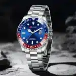Business Stainless Steel Watch 40mm Classic Red Blue Circle Diving Series Magnifying Glass Calendar Quartz Watches montre homme - Image 2