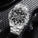New Hot Watches Fashion Men Stainless Steel Watch Luxury Calendar Quartz Wristwatch Business Watches Man Clock Relogio Masculino - Image 7