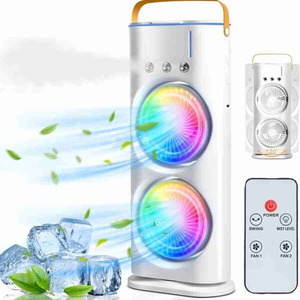 Portable Dual Fan Rechargeable Air Cooler