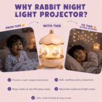 Rabbit Sky Projector Night Light for Kids